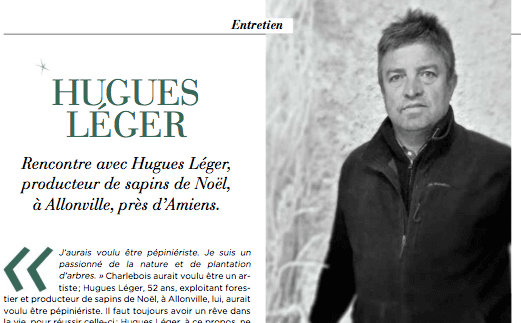 Retrouvez Hugues Léger dans le magazine Instinct du Courrier picard